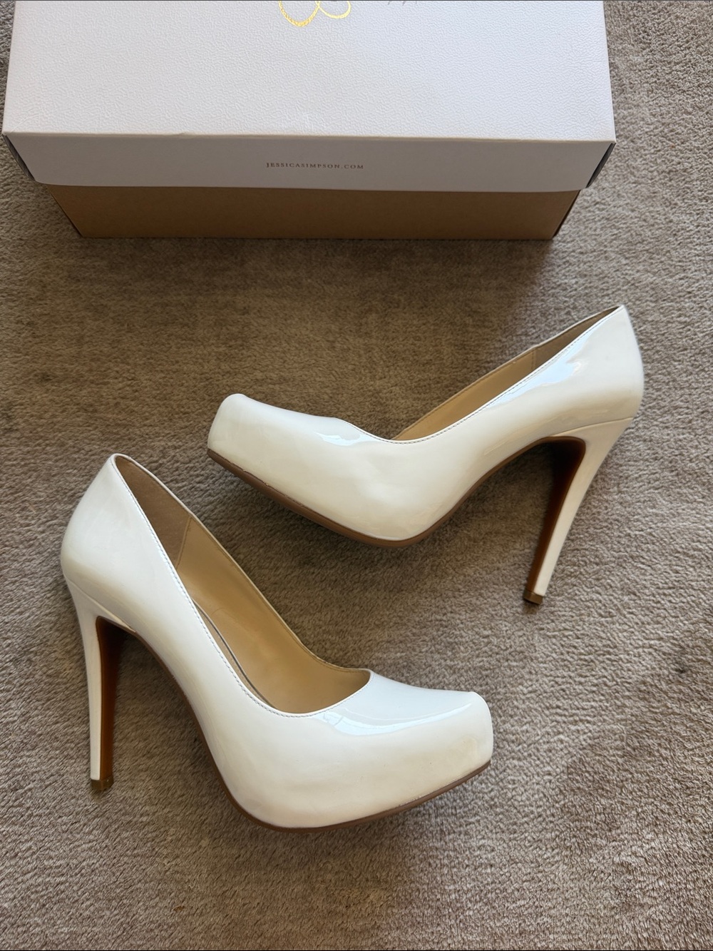 Bright white Platform High Heel Jessica Simpson Pumps - Women's Dress Shoes